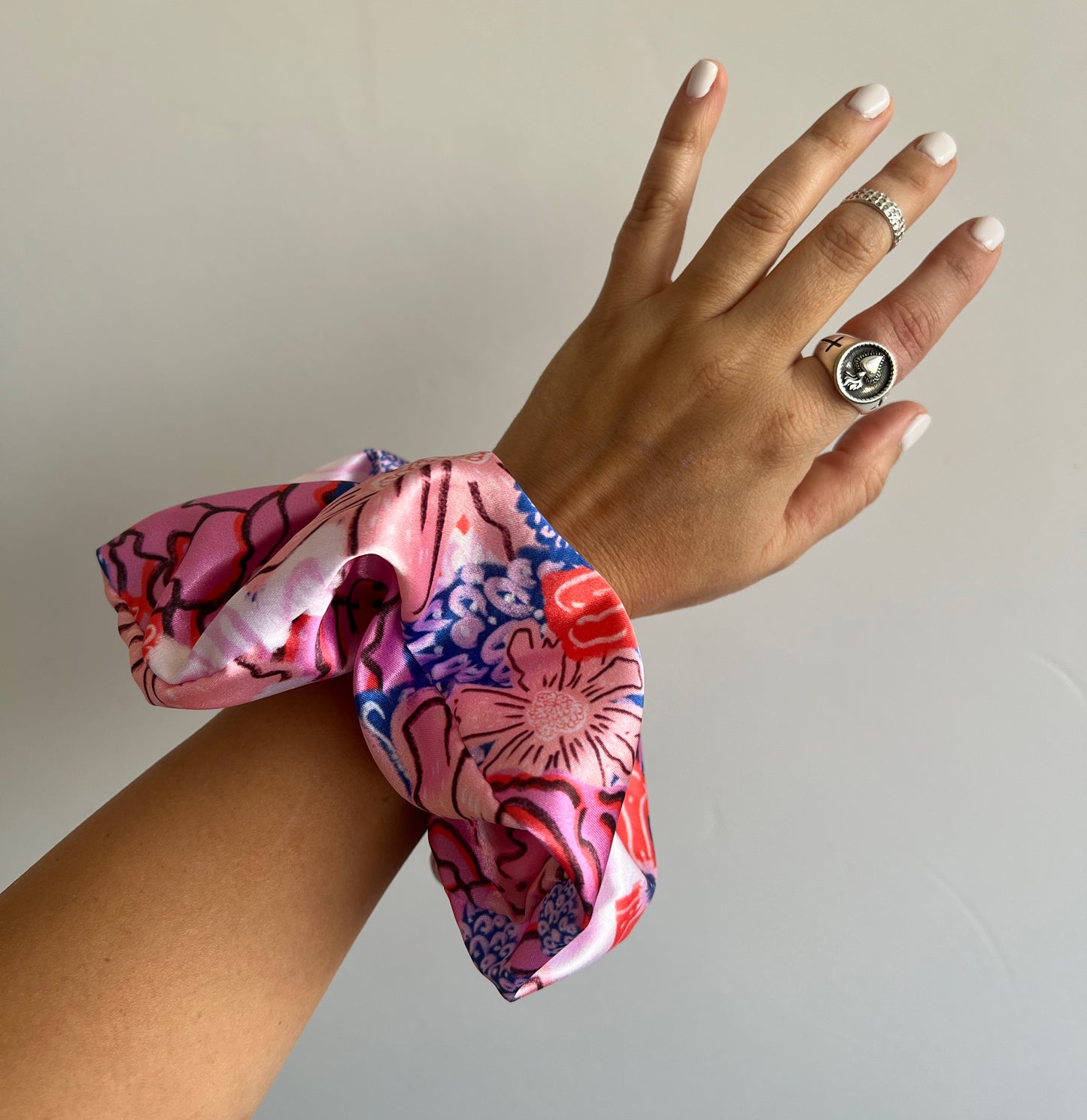 Scrunchie Jardin Rosa