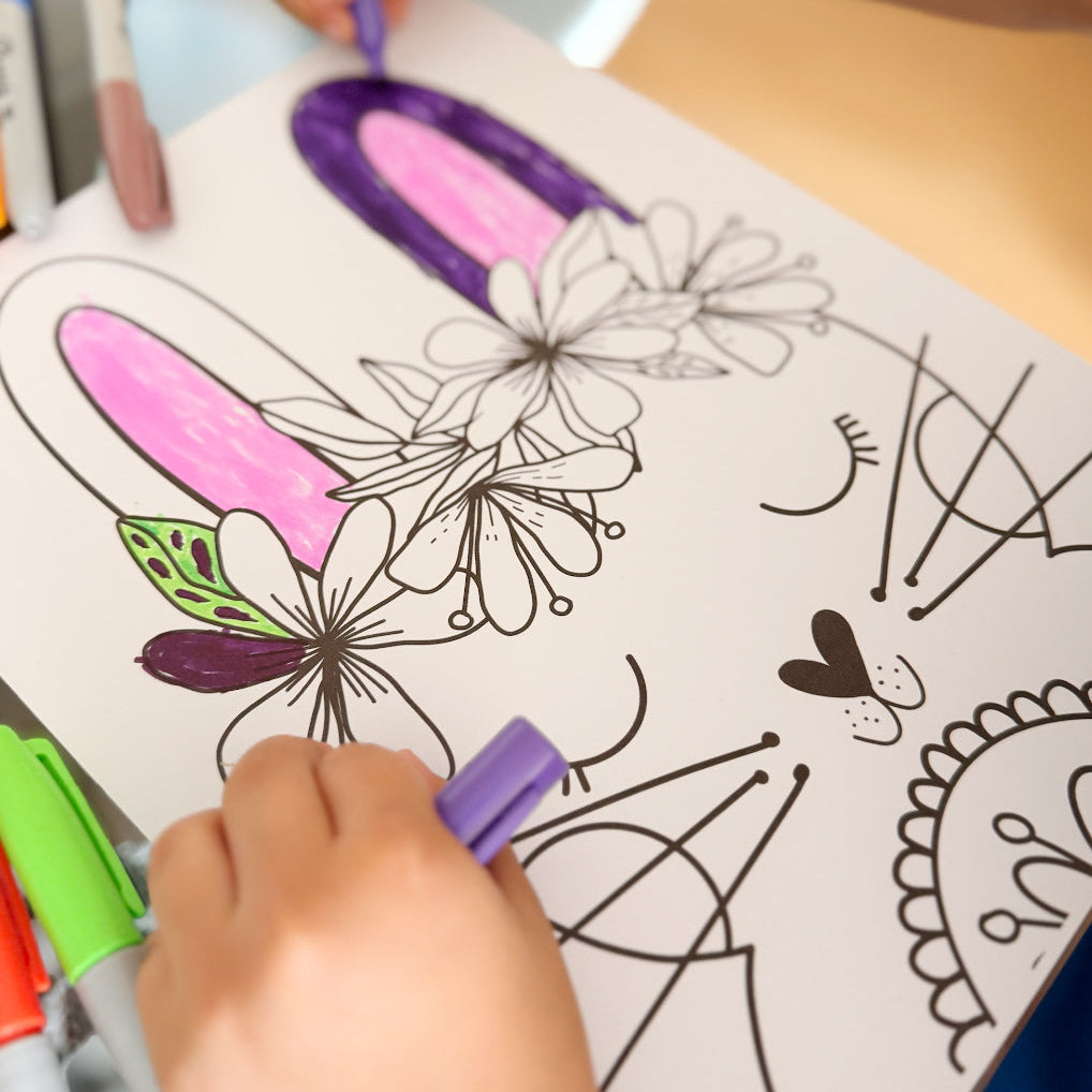 🌸 Happy Easter Descargable I  Ilustraciones para pintar