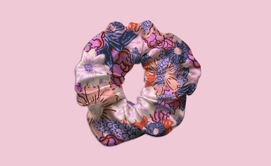 Scrunchie Jardin Rosa