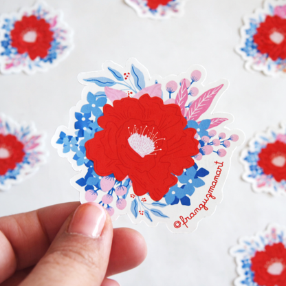 Sticker Fiore rosso